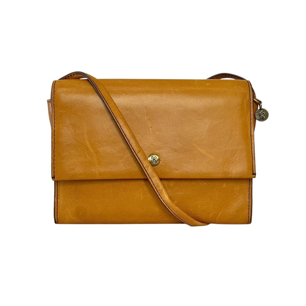 HOBO Bemuse Camel Smooth Leather Crossbody Wallet Bag